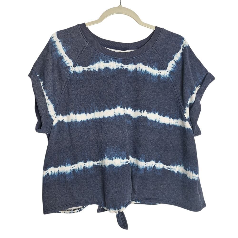 Old Navy Tie Dye Crop Top Short Cap Sleeve Sweatshirt XL Womens
